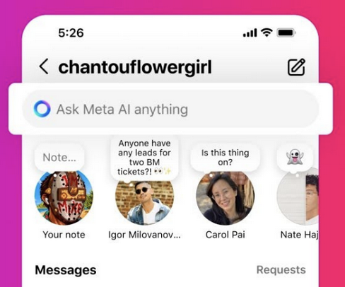 Meta AI in Instagram
