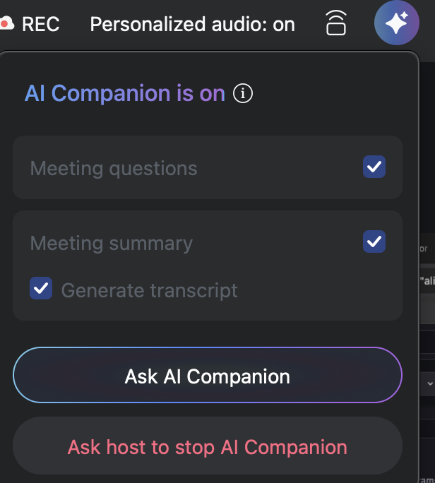Zoom AI companion